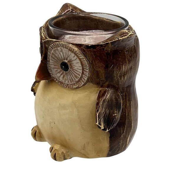 Yankee Candle Owl 2011 Antique Style Tealight Holder 3.5" Rustic Nature Votive - Picture 6 of 12